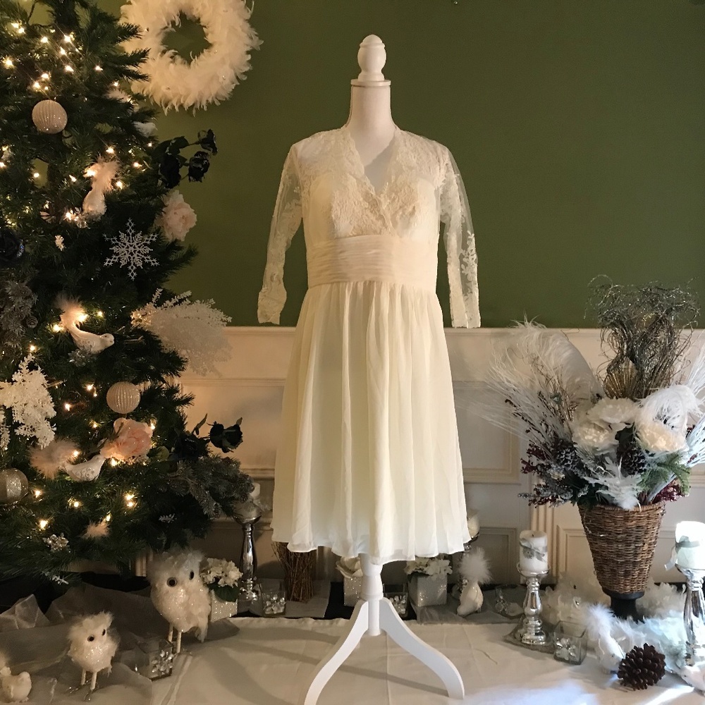 Short Ivory Boho style dress